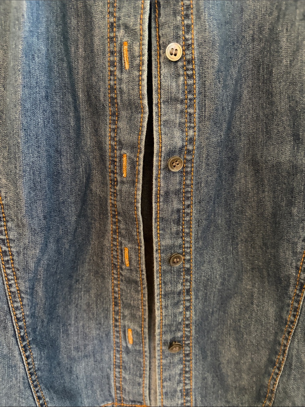 Veronica Beard Grotto Denim Blouse - Picture 6 of 7